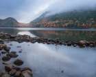 USA-Maine-Acadia National Park Mountain and forest reflections in lake Art Print